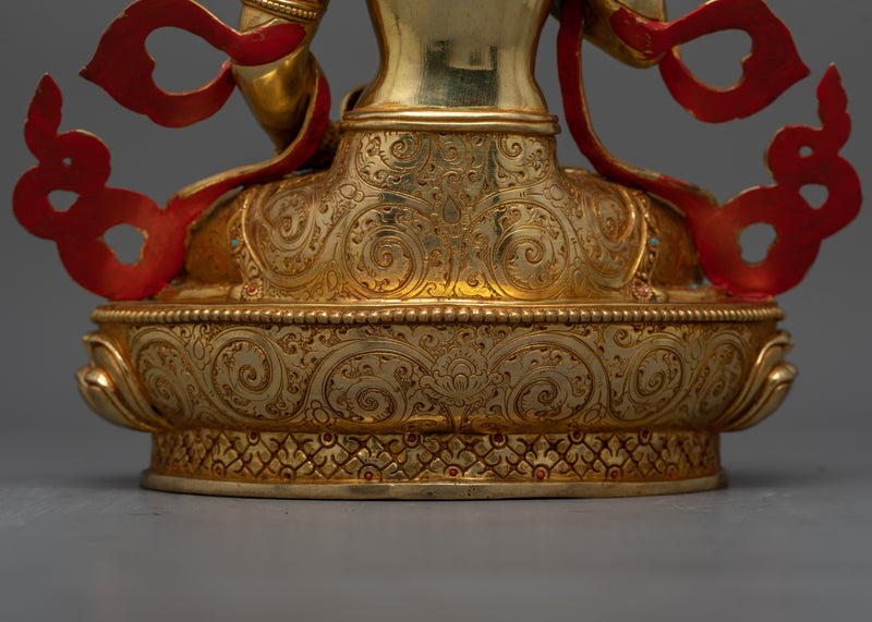 Vajrasattva Handmade Gold-Gilded Statue | Symbol of Purification