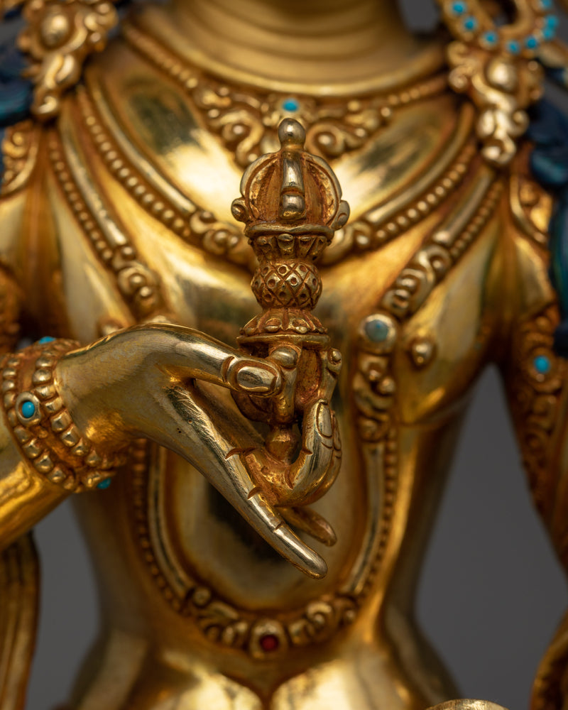 Vajrasattva Handmade Gold-Gilded Statue | Symbol of Purification