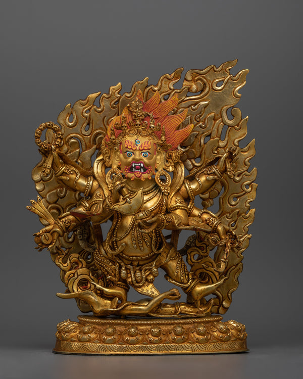 six-armed-mahakala-handmade-gold-gilded