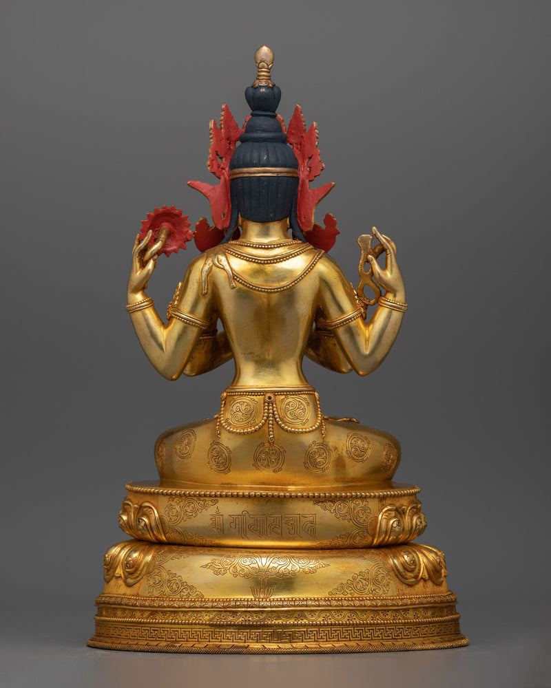 Chenrezig Nepali Handiwork Statue | Embodiment of Compassion