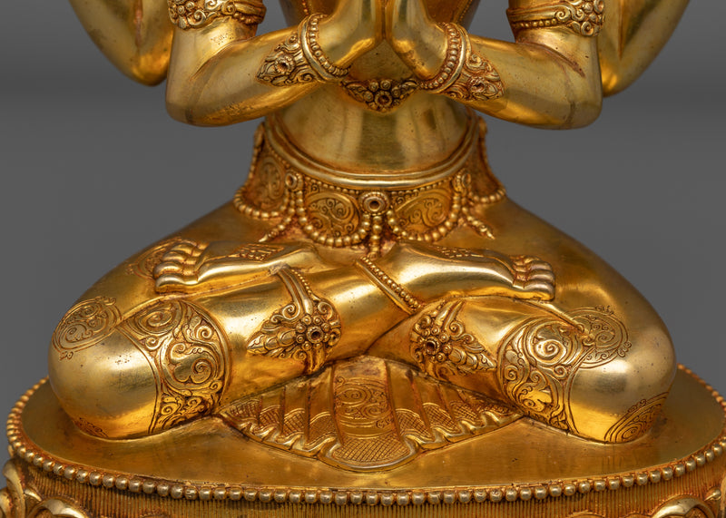 Chenrezig Nepali Handiwork Statue | Embodiment of Compassion