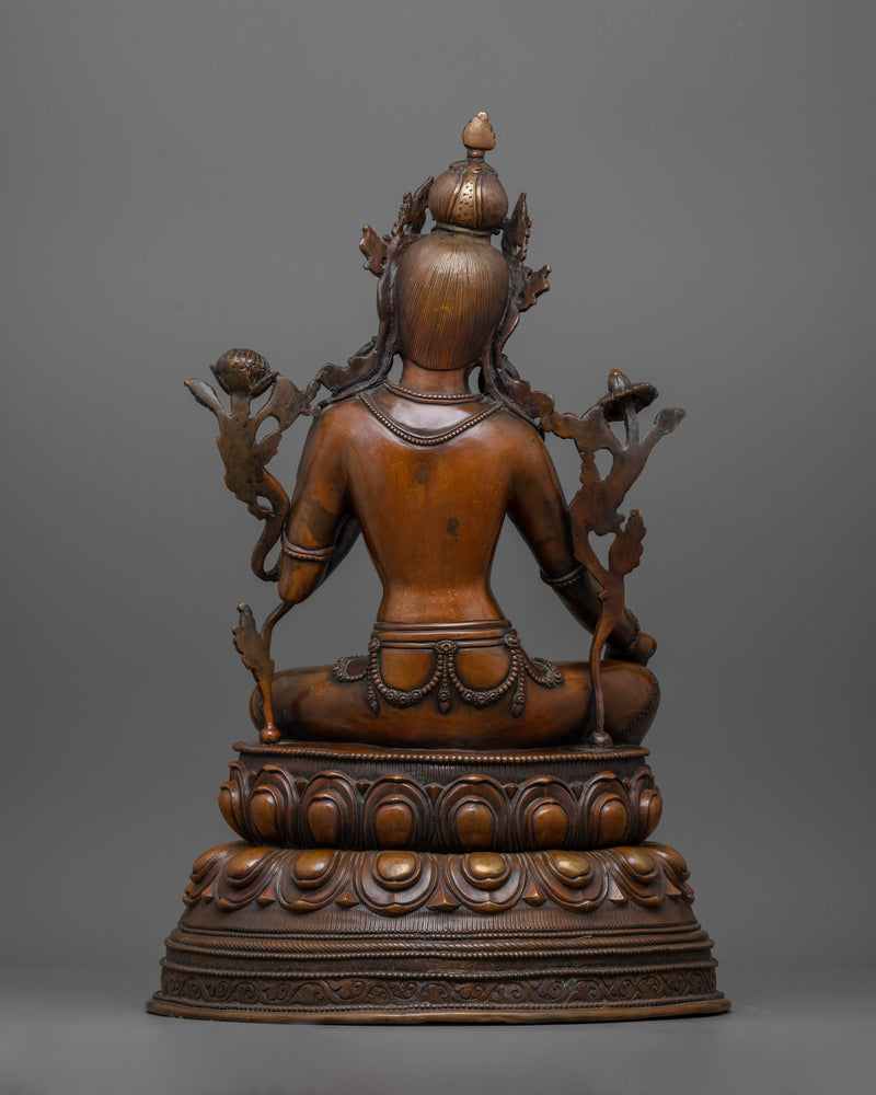 Elegant Green Tara Handcrafted Statue | Essence of Compassionate Action