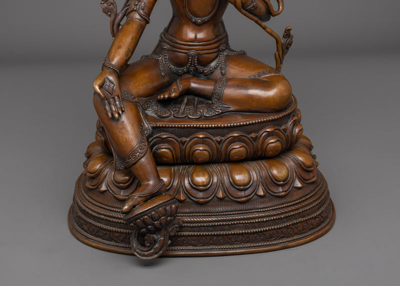 Elegant Green Tara Handcrafted Statue | Essence of Compassionate Action