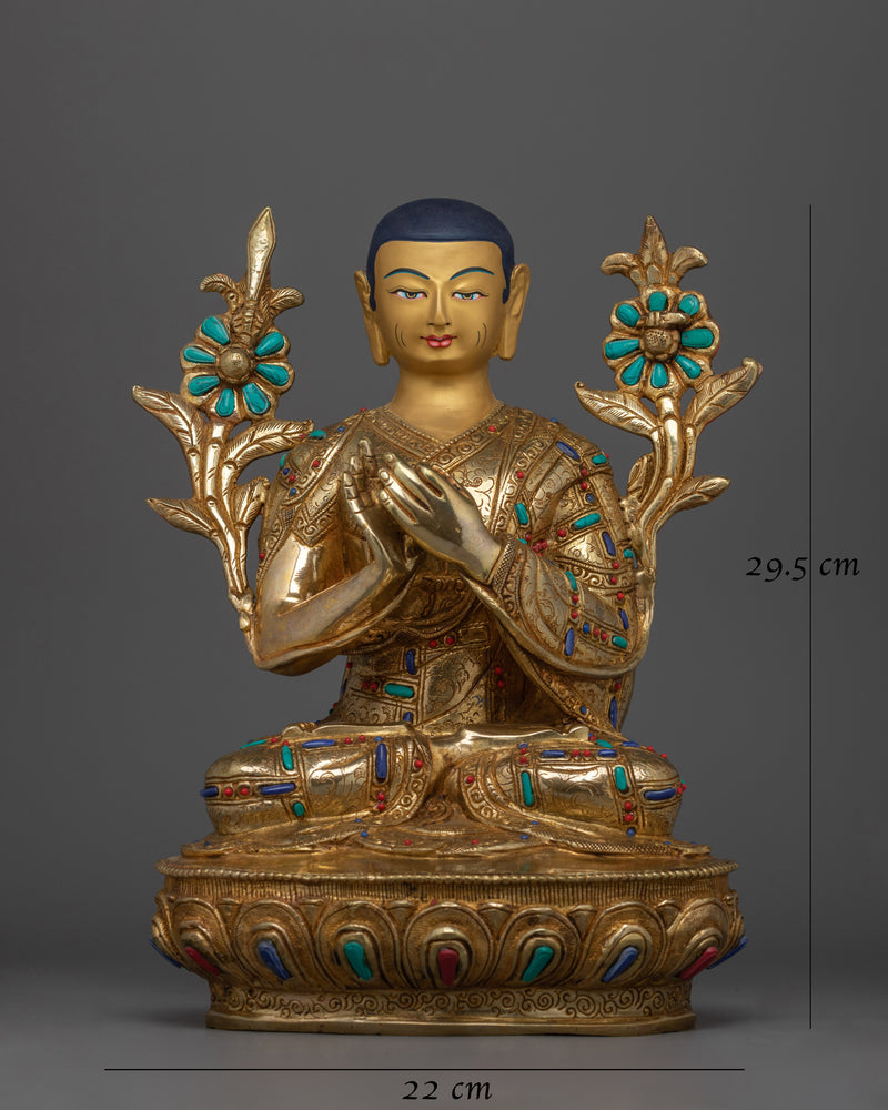 Gelug Guru Tsongkhapa Handmade Statue | Illuminator of the Path