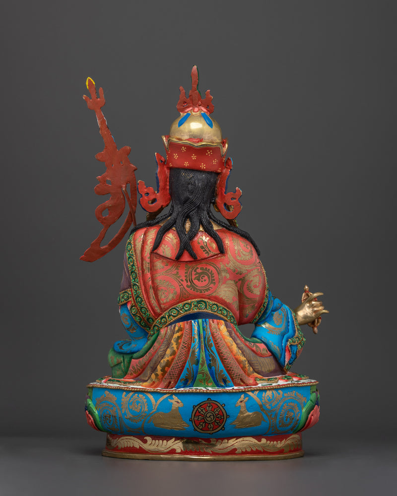 Guru Rinpoche Colored Handmade Statue | Guardian of the Hidden Land