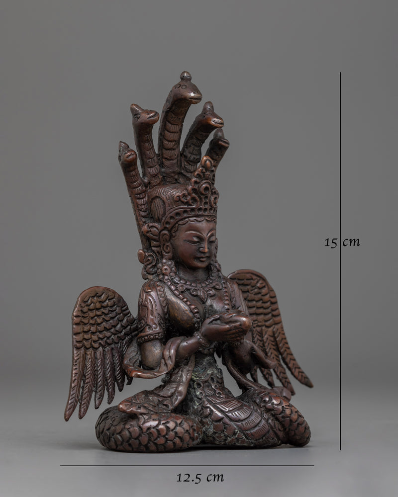 Nagakanya Handmade Oxidized Statue | Serpent Goddess of Protection