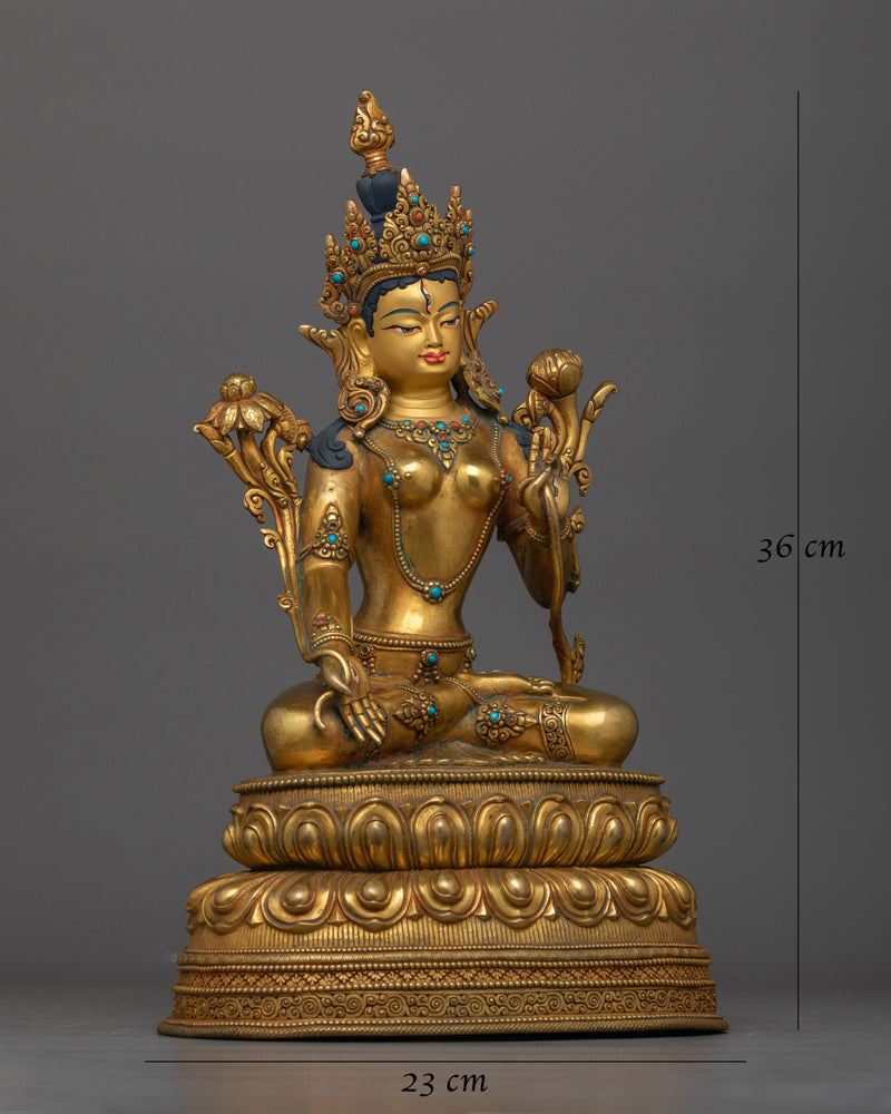 White Tara A Beautiful Handmade 36cm Statue | Beacon of Compassion