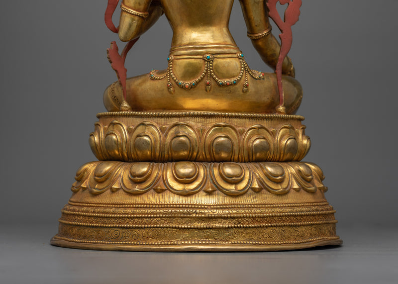 Green Tara a Graceful Handcrafted Statue | Embodiment of Compassion