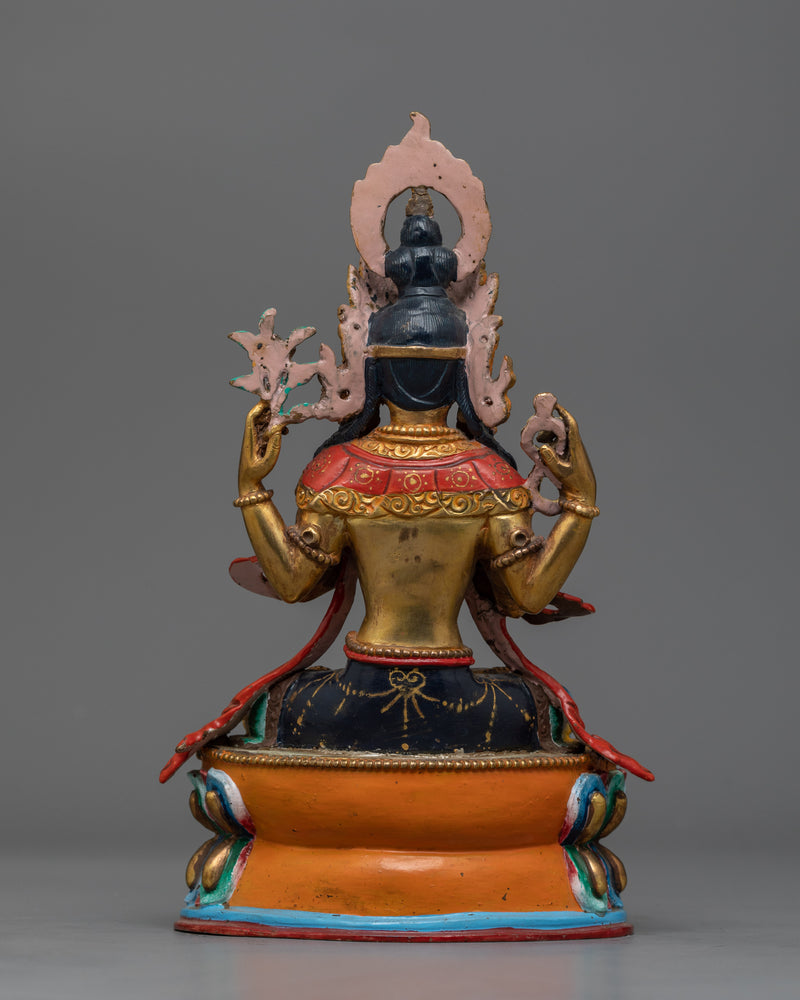 Chenrezig Handcrafted Small Statue | Embodiment of Compassion