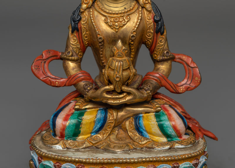 Amitayus Handmade Colored Statue | Buddha of Infinite Life