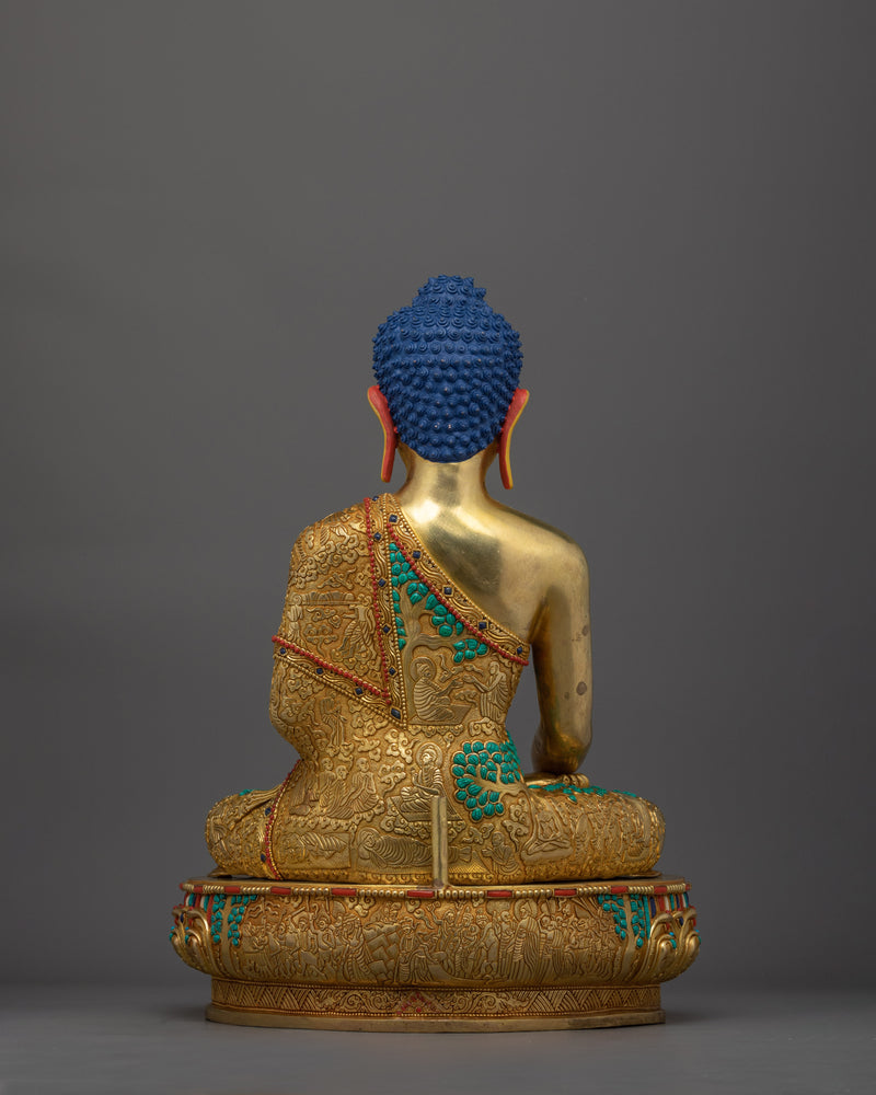 Handmade Shakyamuni Buddha Gold Gilded Statue | Masterpiece of Enlightenment