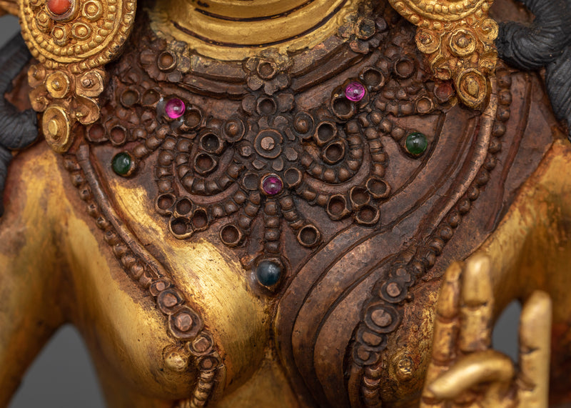 Green Tara Handmade Oxidized Statue | Embodiment of Compassion