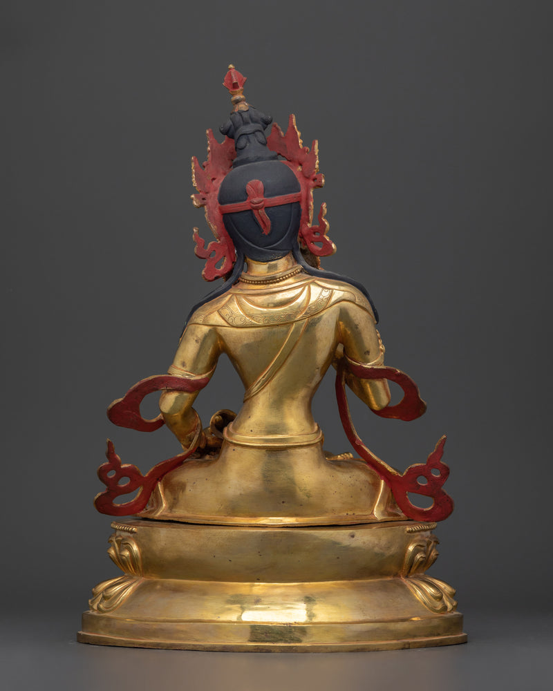 Vajrasattva Handiwork 24K Gold Gilded Statue | Embodiment of Purity