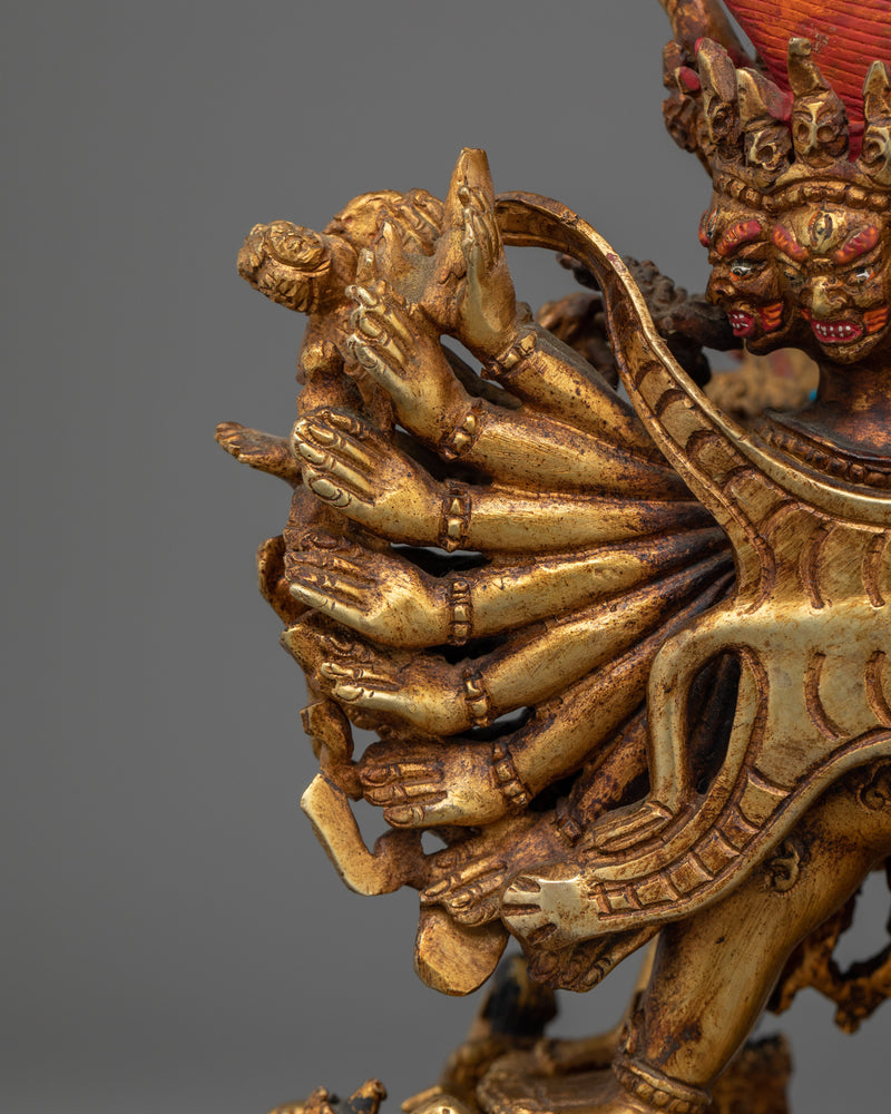 Yamantaka Handmade 30cm Statue | Embodiment of Wrathful Compassion