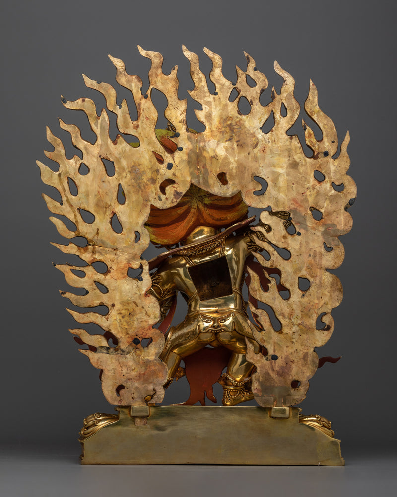 Vajrapani Handmade Gold Gilded Statue | Embodiment of Power to Overcome