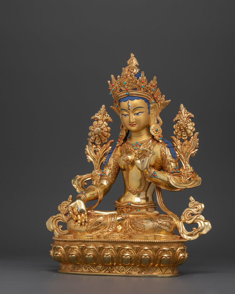 white-tara-hand-carved-gold-gilded