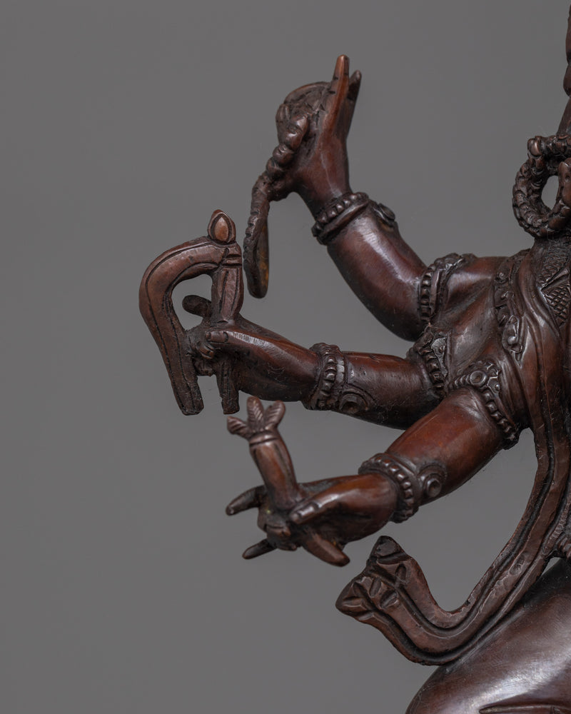 Six-Arms Ganesh Handmade Statue | Embodiment of Wisdom and Prosperity