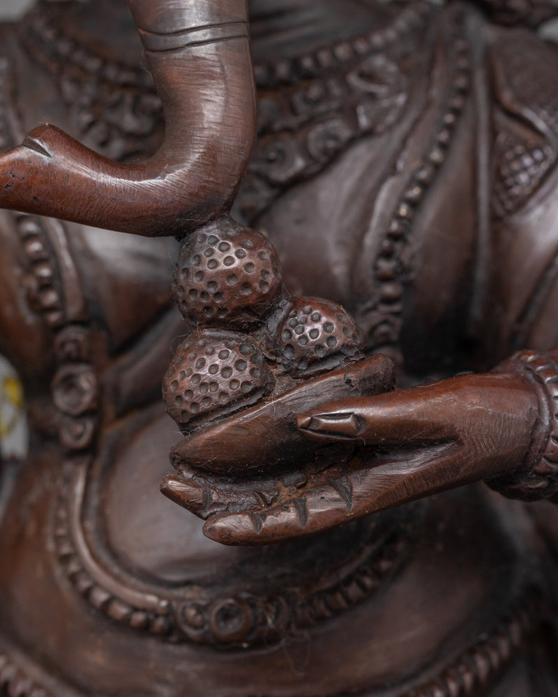 Six-Arms Ganesh Handmade Statue | Embodiment of Wisdom and Prosperity