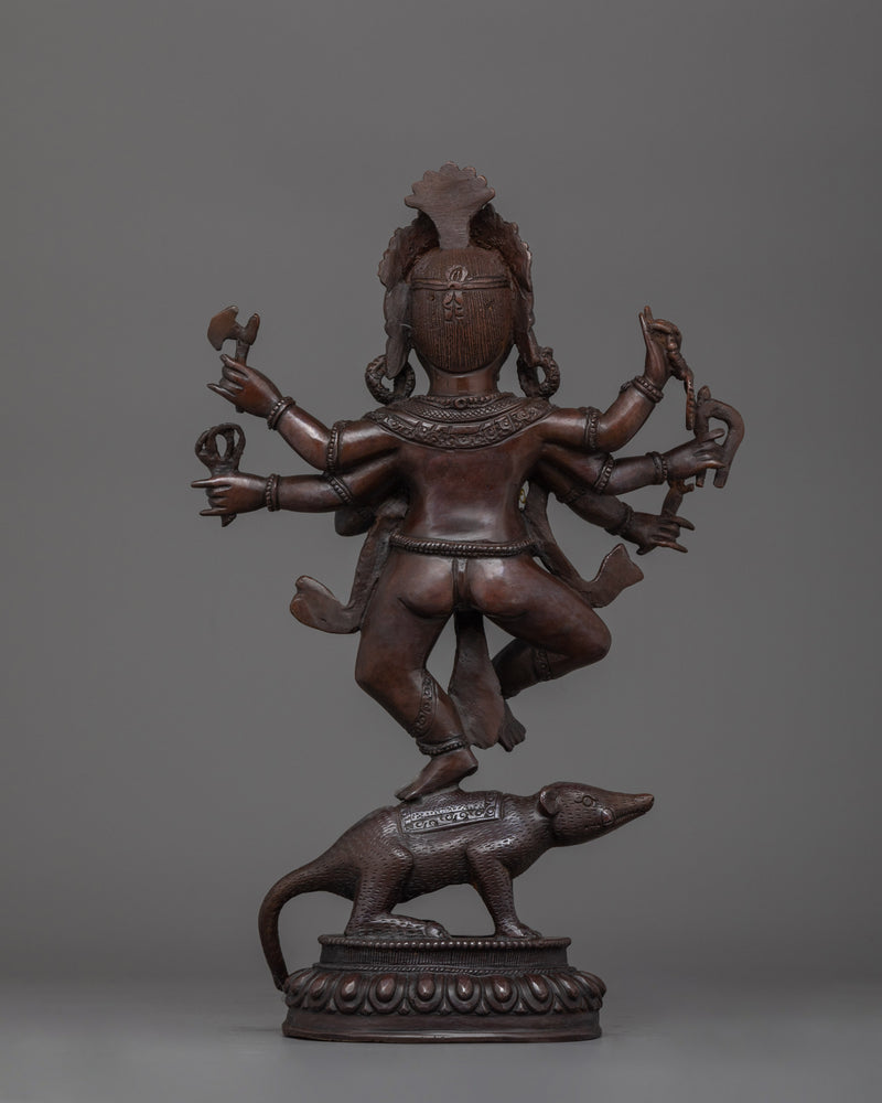 Six-Arms Ganesh Handmade Statue | Embodiment of Wisdom and Prosperity