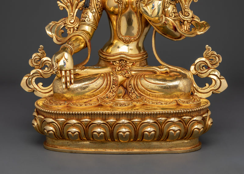 White Tara High-Quality Handmade Statue | Embodiment of Compassion and Longevity