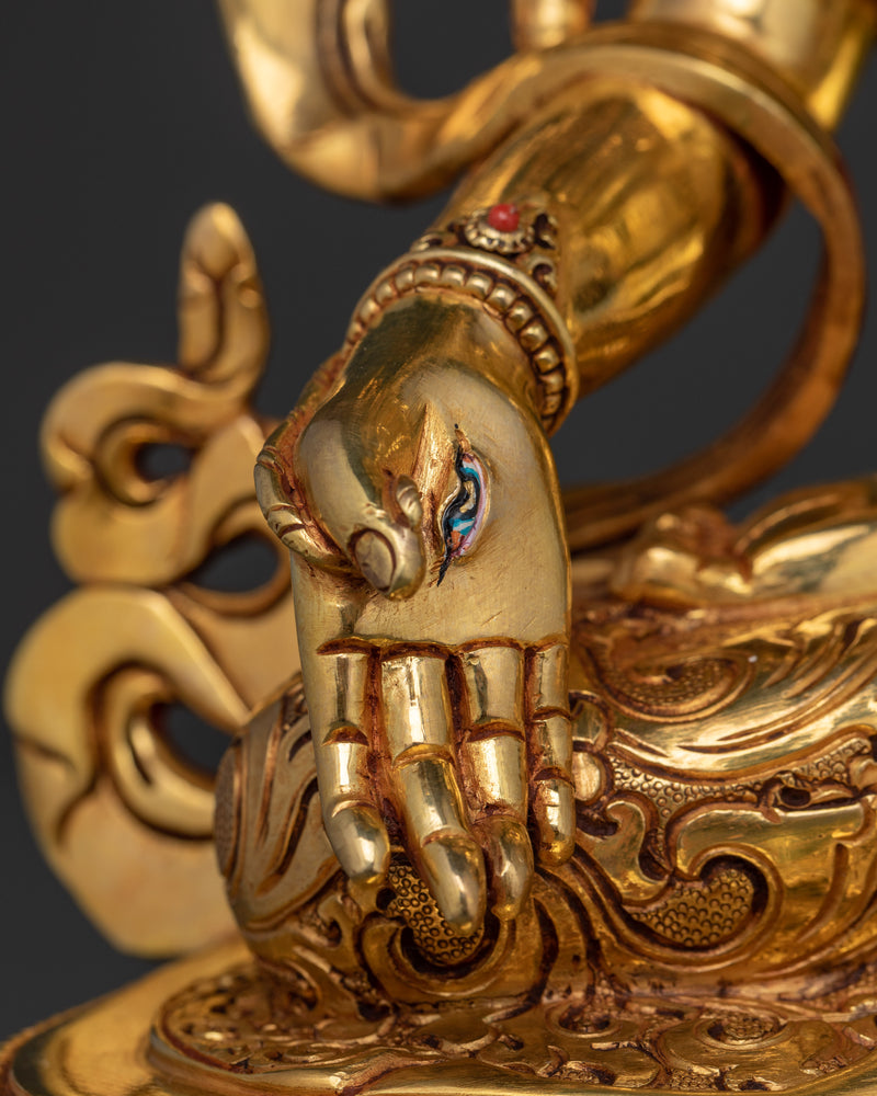 White Tara Nepalese Hand Carved Statue | Guardian of Compassionate Healing