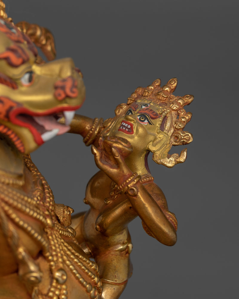 Two-Arms Yama Dharmaraja Handmade Statue | Embodiment of Wrathful Compassion