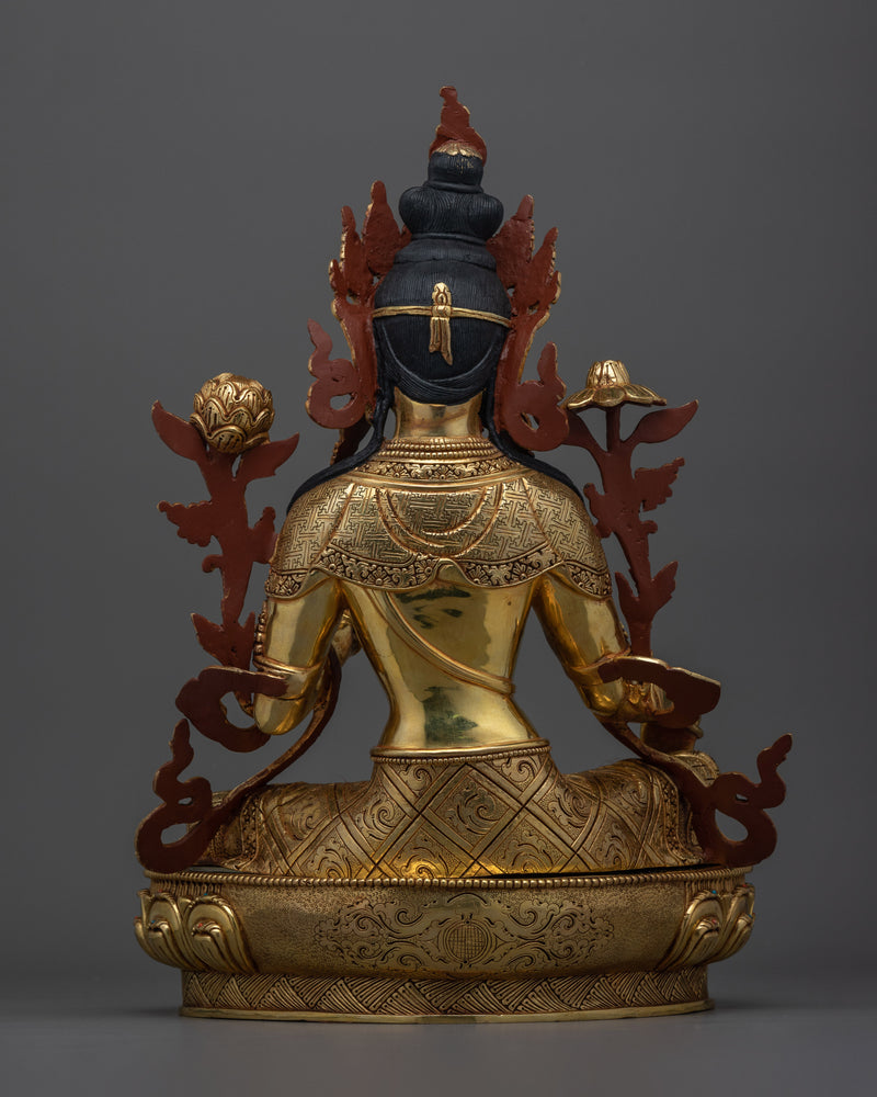 Beautifully Handmade Green Tara Statue | Essence of Compassion