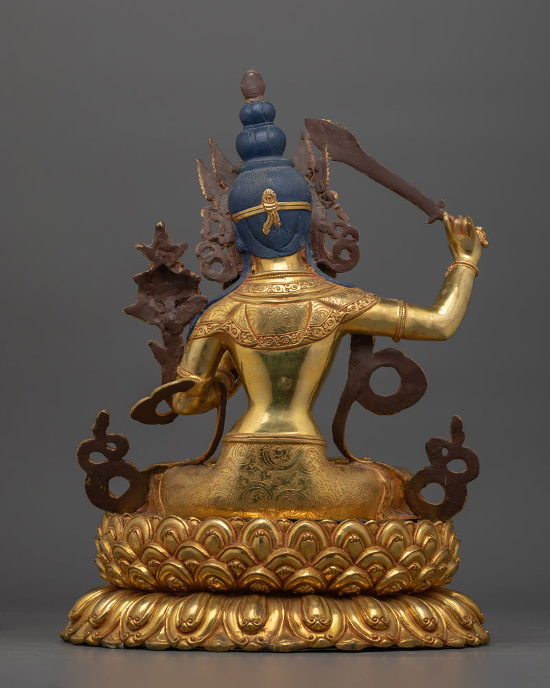 Handcrafted Manjushri Nepalese Statue | Embodiment of Wisdom and Enlightenment