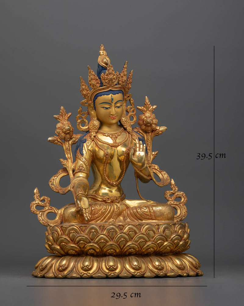 White Tara Artistic Elegance Handwork Statue | Embodiment of Compassion and Healing