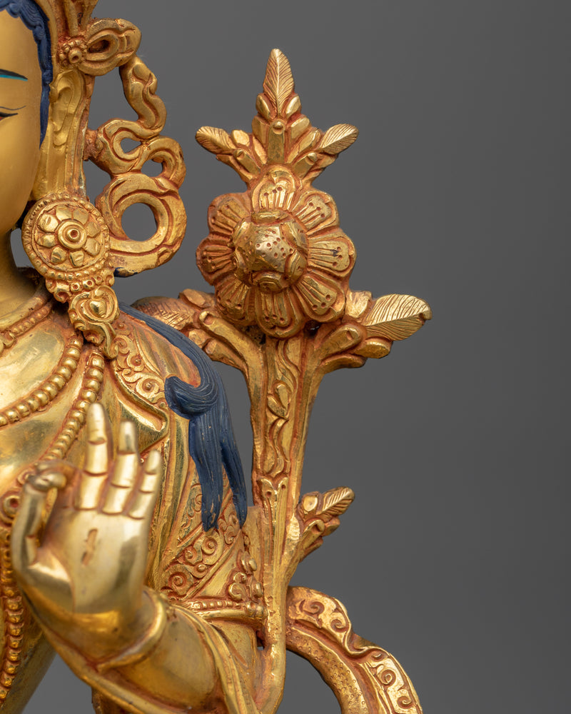 White Tara Artistic Elegance Handwork Statue | Embodiment of Compassion and Healing