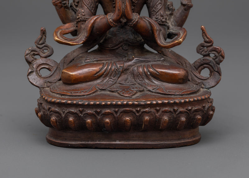 Chenrezig Small Handmade Statue | Embodiment of Compassion and Mercy