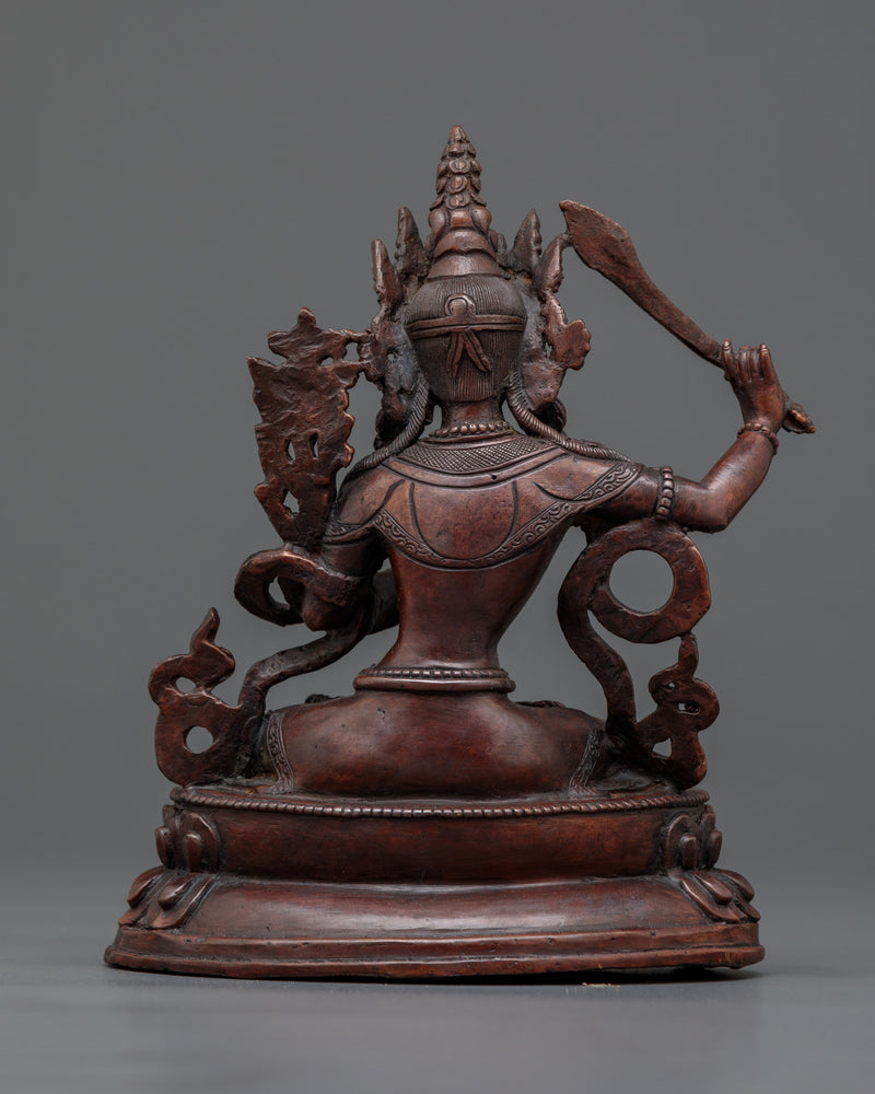 Manjushri Small Handmade Statue | Embodiment of Wisdom and Enlightenment