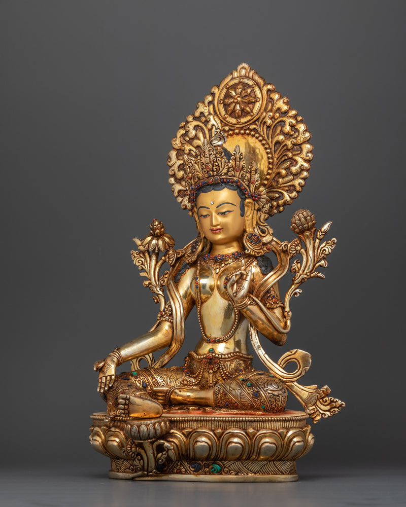 Ma Green Tara Spiritual Sculpture | Protector and Liberator