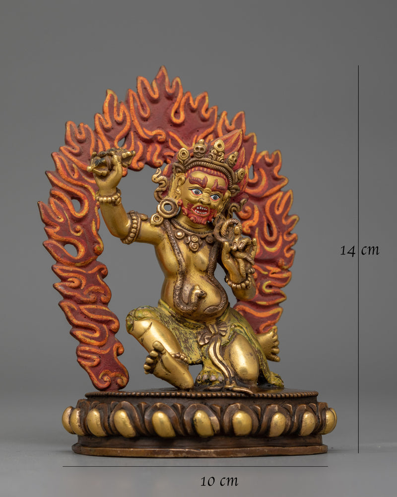 Small Vajrapani Figure | Hand-carved, wielder of the Thunderbolt