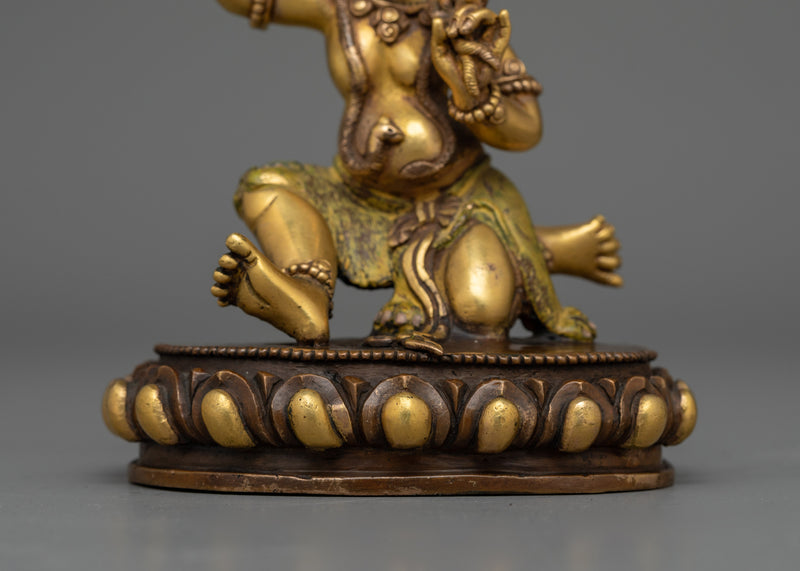 Small Vajrapani Figure | Hand-carved, wielder of the Thunderbolt