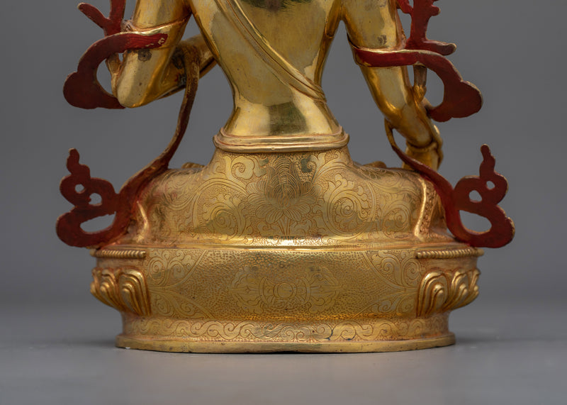 White Tara Copper Statue for Sacred Shrine | Embodiment of Compassion and Longevity