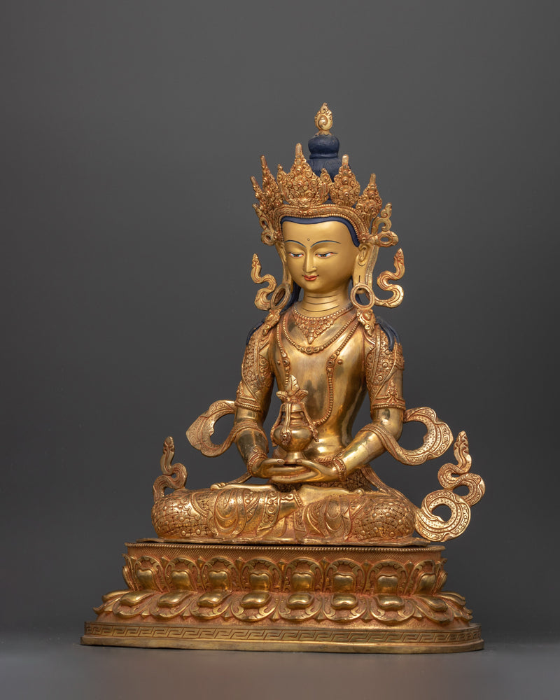 The Majestic Deity Amitayus Copper Statue | Infinite Life and Wisdom