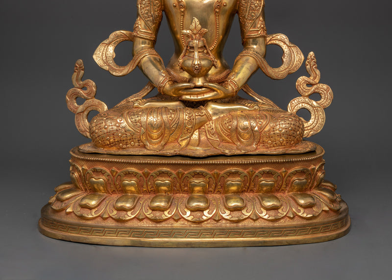 The Majestic Deity Amitayus Copper Statue | Infinite Life and Wisdom