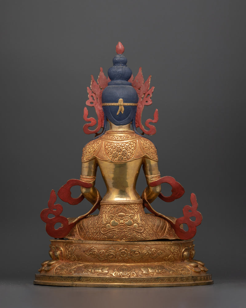 The Majestic Deity Amitayus Copper Statue | Infinite Life and Wisdom