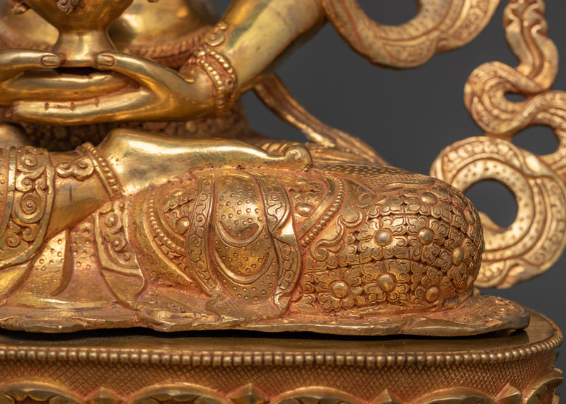 The Majestic Deity Amitayus Copper Statue | Infinite Life and Wisdom