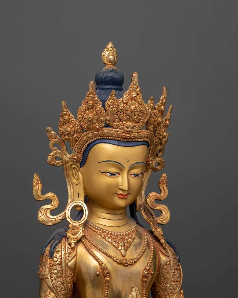 The Majestic Deity Amitayus Copper Statue | Infinite Life and Wisdom