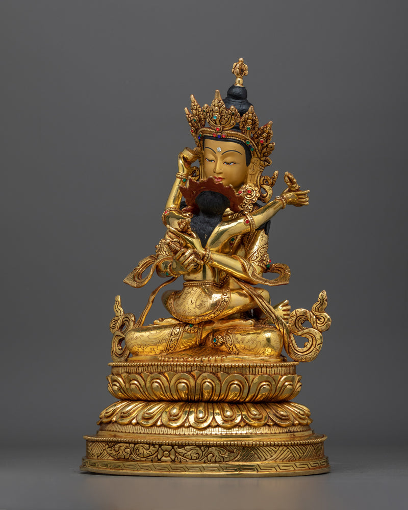 Vajradhara with Consort Copper Statue | The Embodiment of Ultimate Union