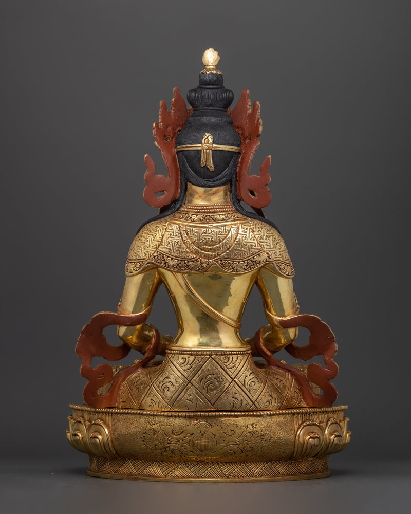 The Deity of Infinite Life and Wisdom | Amitayus Copper Statue