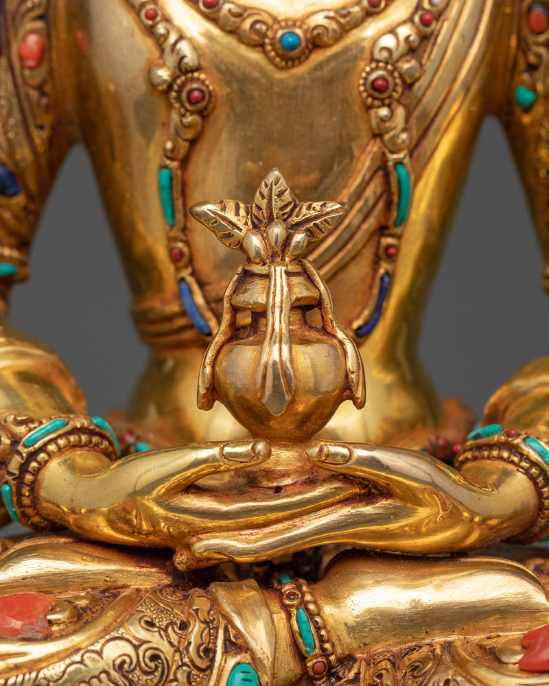 The Buddha of Infinite Life and Longevity | Amitayus Buddha Gilt Statue