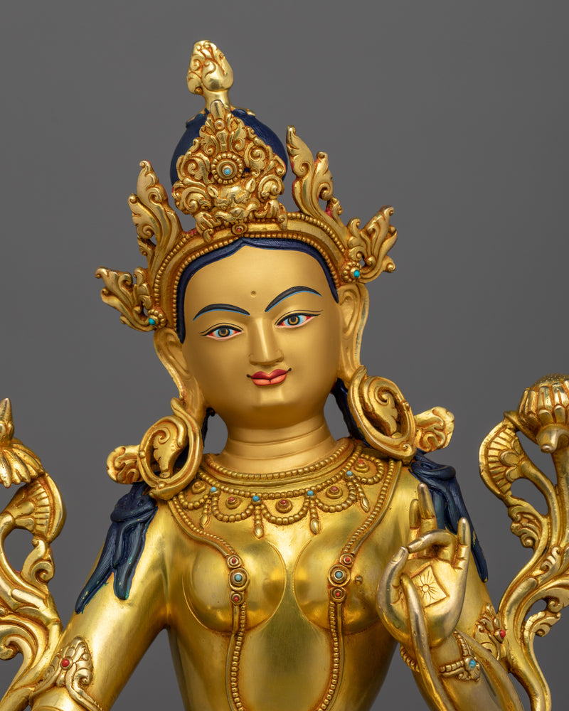 Mother Green Tara Beautiful Sculpture | The Embodiment of Compassion