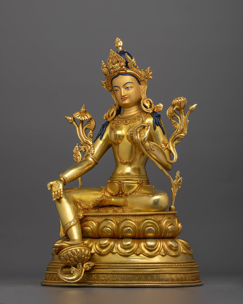 Mother Green Tara Beautiful Sculpture | The Embodiment of Compassion