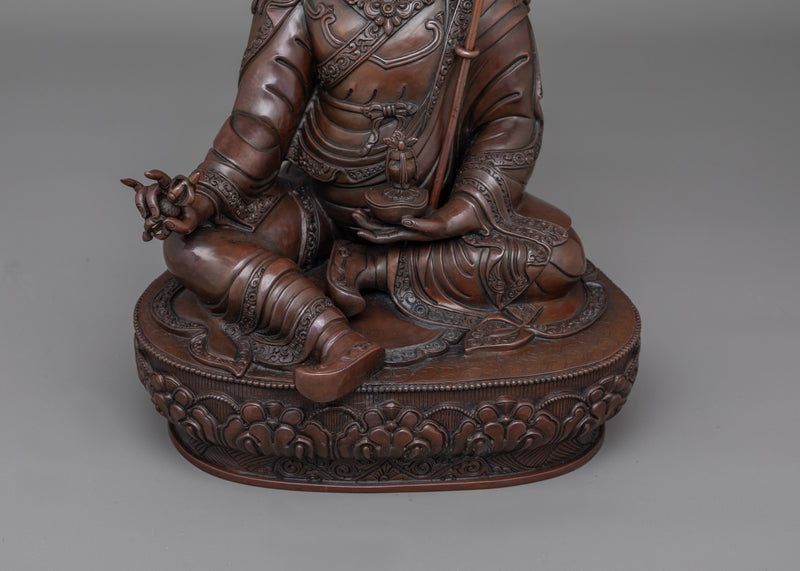 Pema Guru Rinpoche | The Enlightened Guide in Oxidized Copper