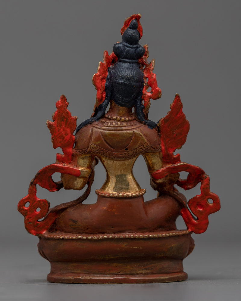 Sacred Green Tara Statue with Throne | Emblem of Compassion and Protection