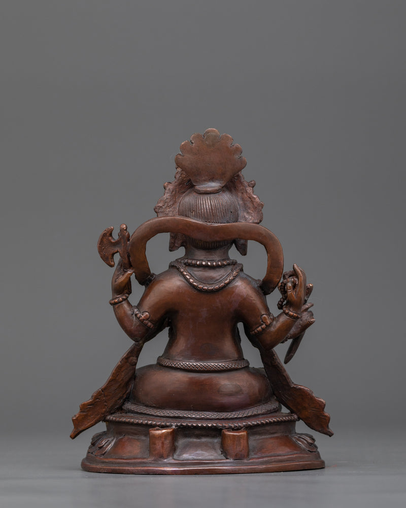 Sacred Ganesh Statue | Handcrafted Oxidized Copper Sculpture