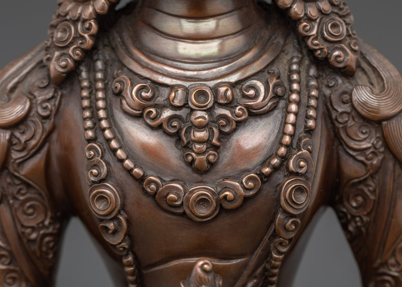 Spiritual Amitayus Statue | Oxidized Copper Craftsmanship